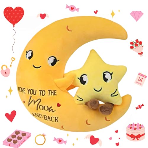 NIUBEHOHO Moon Plush Star Plush
