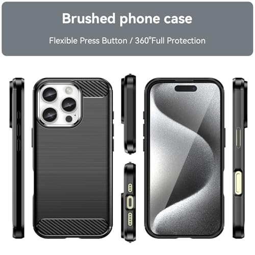Coque iPhone 16 Pro fine en TPU robuste avec protection antichoc noire - 2