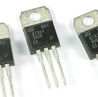 SY #58 4pcs STMicroelectronics BTB24-600B Thyristor TRIAC 600V 260A 3-Pin +Tab TO-220AB
