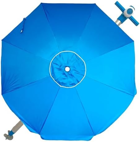 Pincho Sombrilla de playa 240 cm antiviento con palo reclinable