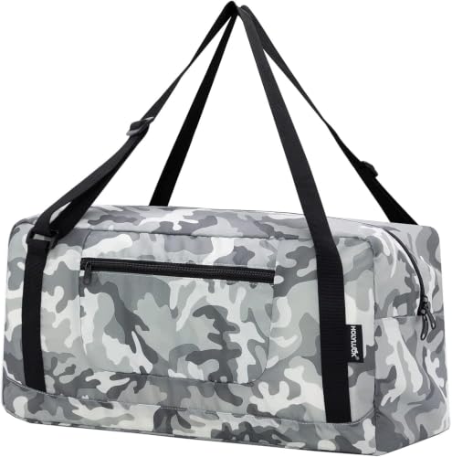 Image of HOLYLUCK Foldable Travel Duffel Bag For Women & Men Luggage Great for Gym -55L, Arctic Camo