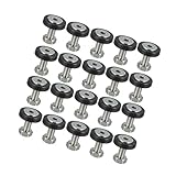 Partuto 20 Pcs Car Motorcycle Black M6 Fender Bumper Washer Bolt Nuts Kit Aluminum Alloy Engine Bay Fastener Replacement