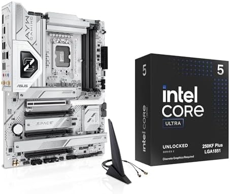 Micro Center 3 in 1 Combo: Ultra 5 250KF Plus Procesor w/Asus Z890 AYW Gaming WiFi W Motherboard and Klevv 32GB DDR5 - 1
