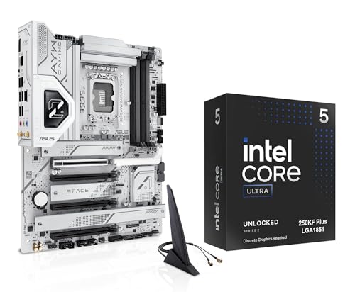 Micro Center CPU Motherboard Combo -Intel Core Ultra 5 250KF Plus 18 cores up to 5.3 GHz Desktop Processor with asus Z890 AYW Gaming WiFi W ATX lga1851 Motherboard