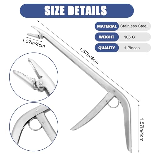 Heclia Fish Hook Remover Tool Stainless Steel Fishing Pliers with Strong Jaw Grip and Serrated Teeth Dehooker for Freshwater & Saltwater Fishing Essential Gear for Catch and Release