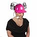 Forum Novelties Neon Pink-Hard Hat Party Drinking Game Beer Soda Dual Can Straw Helmet