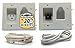 DataComm Electronics 50-3323-WH-KIT Flat Panel TV Cable Organizer Kit with Power Solution - White