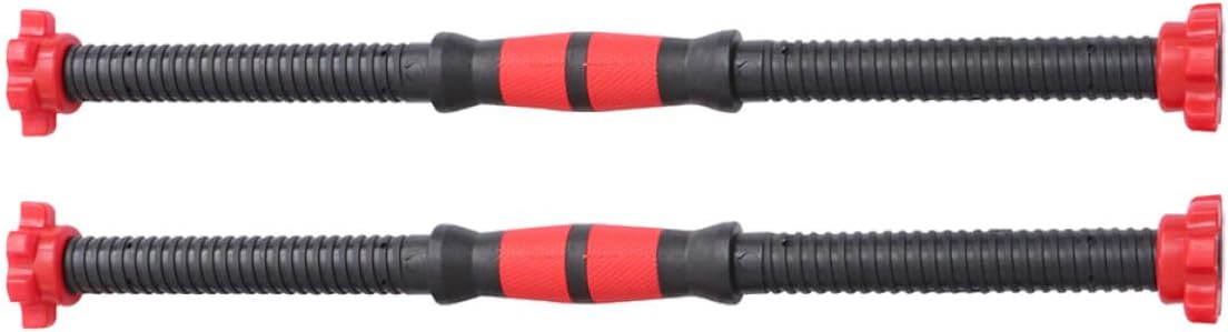 Abaodam 2pcs Dumbbell Handle Poles with Nuts 47cm Threaded Fitness Accessory Bars Connecting Rods for Strength Training Home Gym Workout