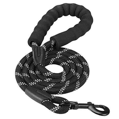 Guia Para Cachorro Médio E Grande Porte Corda 150cm Cão Adestramento Pitbull (Preto)