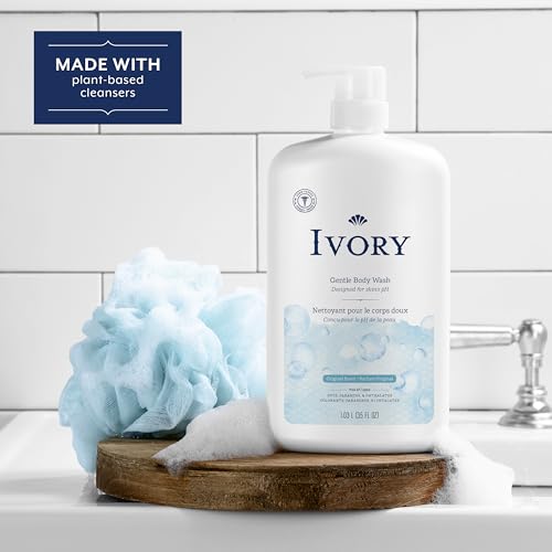 Ivory Body Wash, Designed for the Whole Family, Gentle Formula, Free of Dyes Heavy Perfumes Parabens Phthalates & Silicones, Original Scent, 35 oz - Image 5