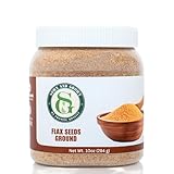 Sown and Grown Ground Flaxseed - 10oz | Premium Quality Plant-Based Protein and Vegan Omega-3 with Fiber, Perfect for Smoothies, Finely Milled Flax seeds, Flax Seed Ground