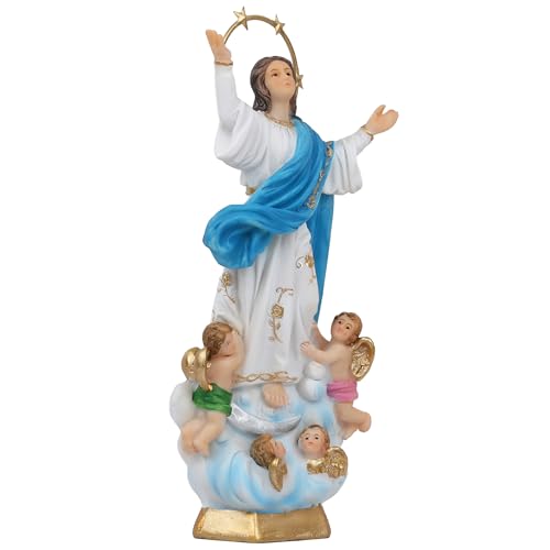 Estatua de resina La Inmaculada Concepción de María 8 pulgadas miniatura 4