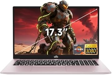 NIMO 17.3" Gaming Laptop, AMD Ryzen 7 7735HS (8C/16T) 16GB DDR5 RAM 1TB SSD, Radeon 680M Graphics, 1080P Display, Wi-Fi 6E, Bluetooth 5.2, 100W PD Fast Charging, Fingerprint, Backlit Keyboard