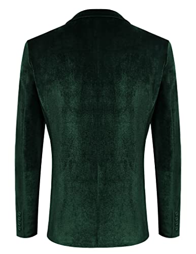 Coofandy Christmas Blazer For Men Green Velvet Jacket Party Tuxedo Jackets (Green M) #TOP14