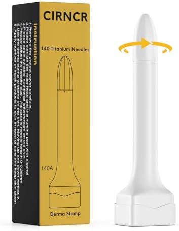 Beauty Derma Stamp Pen,microneedling Stamp for Face and Body,Derma microneedling Roller Pen for beard, Derma Roller Stamp 0.25mm