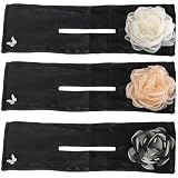 TEHAUX 3 Stück Haarknoten Duttformer aus Stoff mit Blumen Dekor Haarknoten Macher für Damen und...