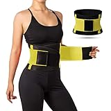 tonificar abdomen mujer rapido 💛 ES TRANSPIRABLE Y CÓMODO: El neopreno perforado y sin látex hace que este cinturón que moldea su cuerpo sea transpirable, lo que le hace sentir cómodo mientras suda.