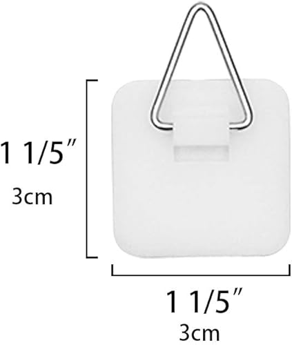 Miniatura 6 de Artliving Juego de colgadores de placas adhesivas invisibles de 1.25 pulgadas para la pared (paquete de 100)