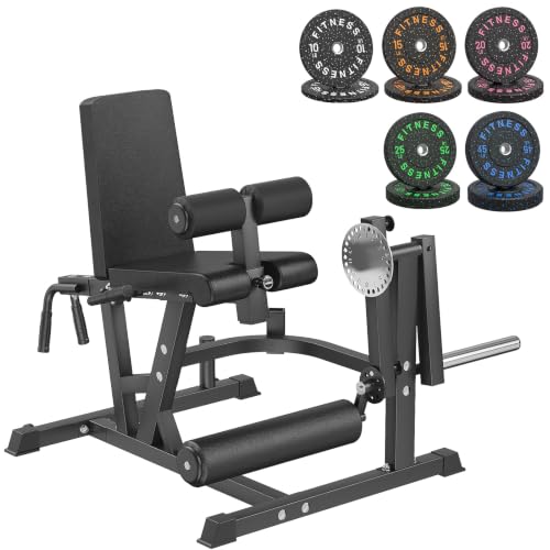HANDBODE 8-in-1 Leg Extension and Curl Machine with 230 lb Plate Set