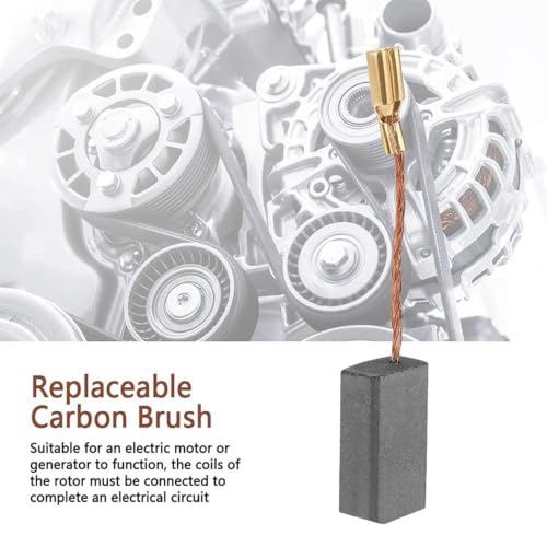 Miniatura 6 de Uyuyong 10pcs Cepillos De Carbono Motor Escobillas De Carbón Para Herramienta Eléctrica Genérica Motor De Repuesto Para Reparación De Herramientas Eléctricas Universales -16 8 5 46 Mm