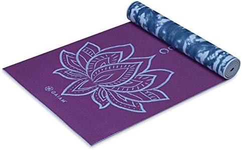 Gaiam Yoga Mat - Premium 6mm Print Reversible Extra Thick Non Slip Exercise & Fitness Mat for All Types of Yoga, Pilates & Floor Workouts (68" x 24" x 6mm Thick)