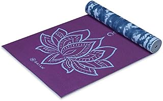 Gaiam Yoga Mat Premium Print Reversible Extra Thick Non Slip Exercise & Fitness
