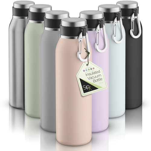 SipX™ 20 oz Stainless Steel Insulated Water Bottle with Leakproof Lid & Carry Hook – Triple Insulated – Cold 24 Hours/Hot 12 Hours – Perfect for Gym, Work, Sports, Travel – Pink by SIPX - Used condition - US$9.68