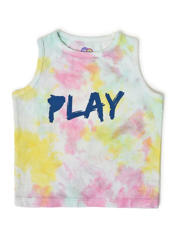 Mi Arcus Printed Multicolor Round Neck Vest for Baby Girl Boy Kids Pack of 2