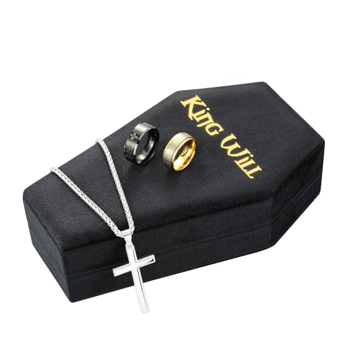 Mens Velvet Ring Box Organizer Coffin-Shape Unisex Storage Case for Rings - image 1