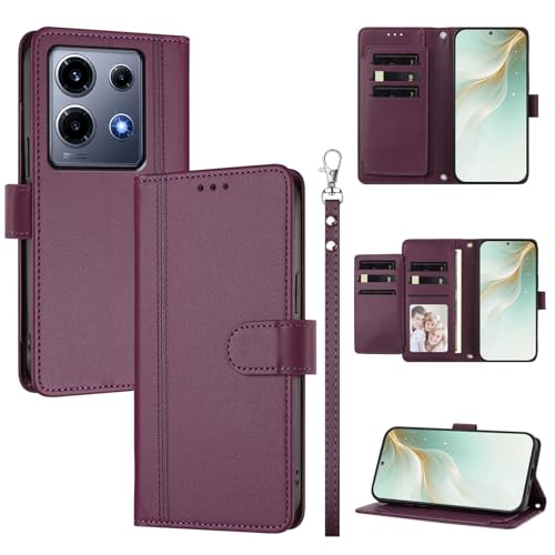 �X�}�z�P�[�X �Ή��@�� for Infinix Note 30 VIP �X�}�z�P�[�X�y�E�H���b�g�f�U�C�� �f���A���J�[�h�X���b�g �L���b�V�� �t���b�v���X�^���h �����h�~�zViolet