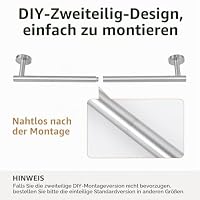 KES Handtuchhalter Handtuchstange Edelstahl 18/8 Edelstahl Badetuchhalter Handtuch Halter 50cm Wandmontage gebürstet, A2000S50B-2 – Ansicht 4