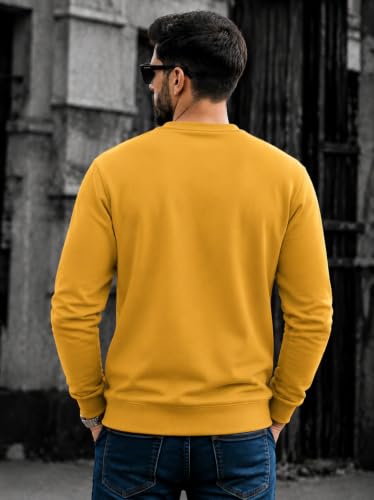Image of Mack Jonney Men's Printed Fleece Sweatshirt|Full Sleeve Round Neck Winter Sweatshirt for Casual Wear|Travel|Gym & Everyday Style-mj-62