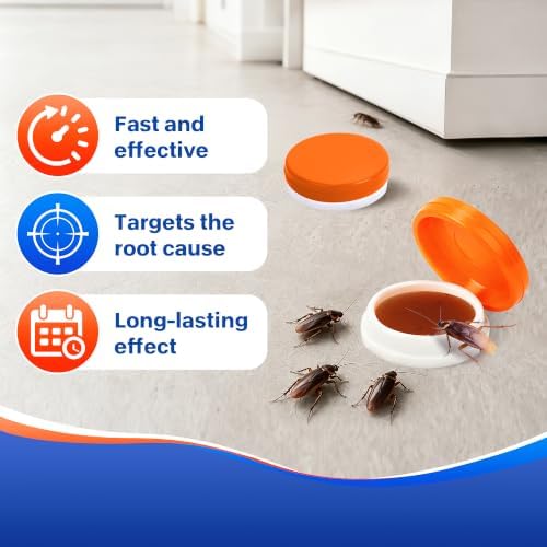 96Pcs Cockroach Bait Stations for Indoor and Outdoor Use, Bait Included and Ready to use - 2