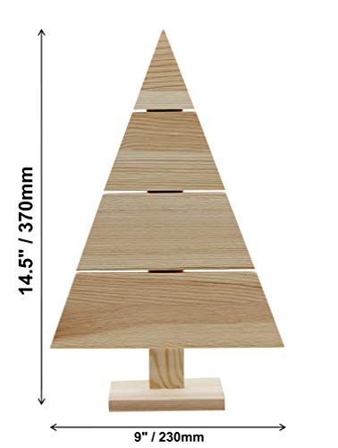 Creative Hobbies Standing Wood Pallet Christmas Tree, 14.5" X 9.5", Rustic Farmhouse Decoration, Craft Project | Pack Of 2 #TOP2
