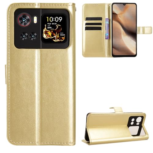 BellaCase Cubot X100 Case [Wallet] [Clip Function] [Card Slots] [Magnetic Flip Cover] Compatible with Cubot X100 Smartphone (Golden)