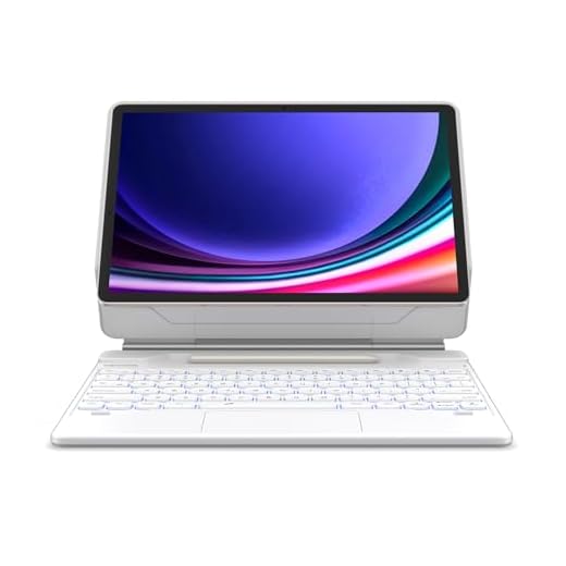 Dexnor for Samsung Galaxy Tab S10+ / S9+ / S8+ / S7+ Case with Keyboard, 12.4'' Floating Cantilever Magnetic Stand, Multi-Touch Trackpad, S Pen Holder - White