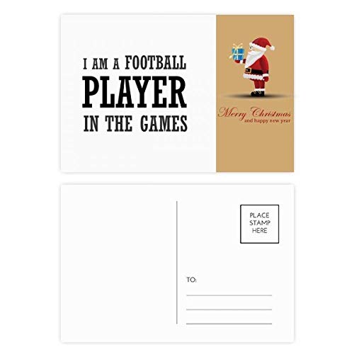 Cartes postales I am A Football Player Père Noël pour des vœux de fin d'année originaux