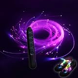 blueple Fiber Optic Whip Dance Multi-Color led Whip 6ft Pixel Whip Rechargeable Light up 360° Swivel