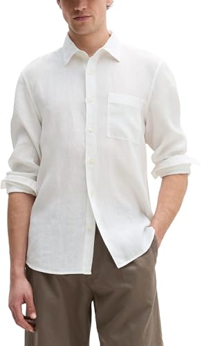 Chemise en lin premium Marc O'Polo à manches longues pour homme élégant