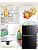 Upstreman 7.7 Cu.Ft. Refrigerator with Freezer, Double Door Fridge, Adjustable Thermostat, Large Capacity, Reversible Door Swing, Refrigerator for Apartment, Office, Dorm, Black（BD75） - View 7
