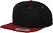 Produktbild Yupoong Flexfit Unisex Kappe Classic Snapback 2-Tone, zweifarbige blanko Cap mit geradem Schirm, One Size Einheitsgröße für Männer und Frauen, Farbe blk/red