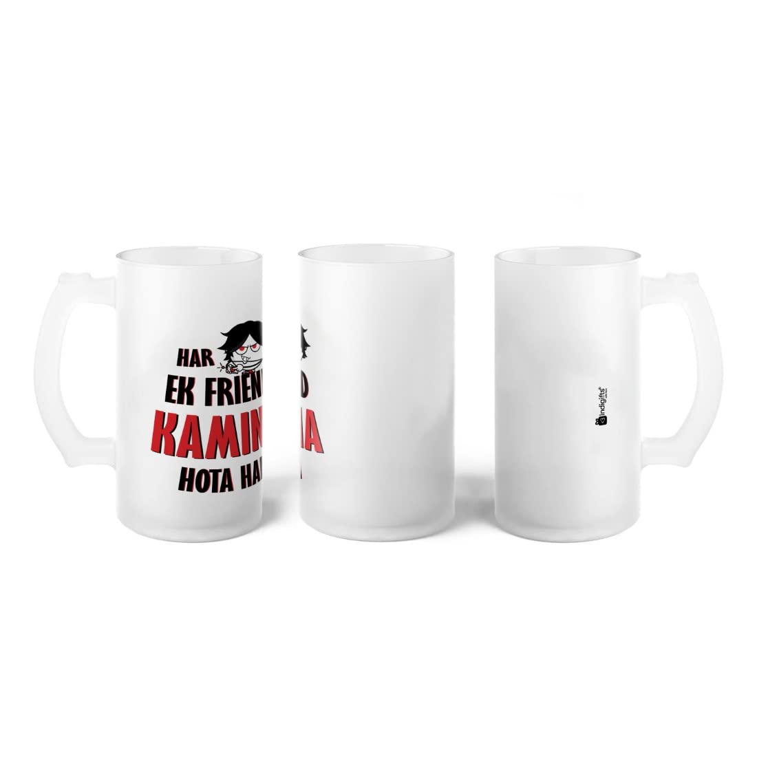 Indigifts Friendship Day Har Ek Friend Kamina Hota Hai Beer Mug 470 ML  -Gift for Friend Best Gift Idea for Men- Brother-Friend Birthday Gift for  ...