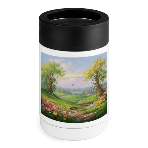 Refroidisseur de boissons en acier inoxydable imprimé paysage printanier