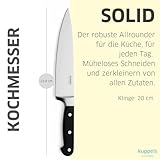 Kuppels SOLID Kochmesser 20 cm Klinge, Scharfes Küchenmesser aus Chrom Vanadium Stahl, Profi...