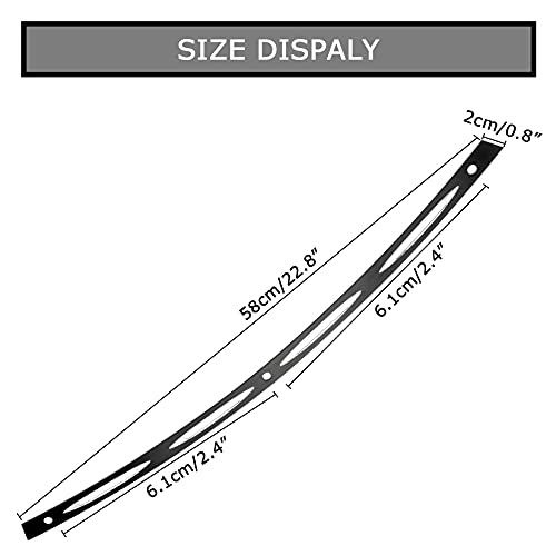 4 Slotted Track Polished Batwing Fairing Windshield Windscreen Trim Molding Clips Motorcycle Parts For Touring Street Glide Electra Tri Ultra Limited 1996-2013 97 98 99 00 01 02 03 04 05 06(Black) #TOP2