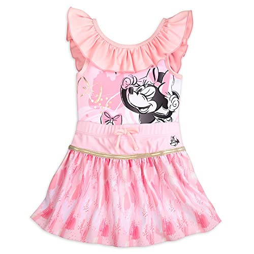 Disney Minnie Mouse Deluxe Three-Piece Swimsuit For Girls, Size 3 Multicolored #TOP2