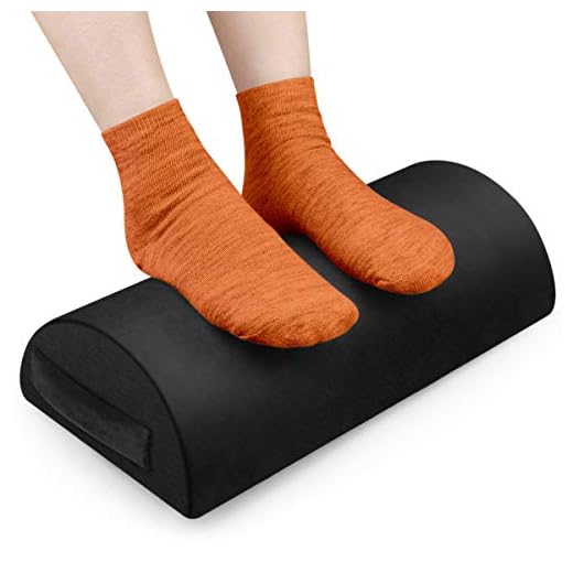 2020 Foot Rest Under Desk Cushion, Ergonomic Foot Stool with Handle Pure Memory Foam with Non-Slip Surface for Office, Home, Airplane, Travel