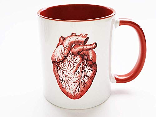 Taza Anatómica de Cerámica Rojo 11 oz miniatura 2