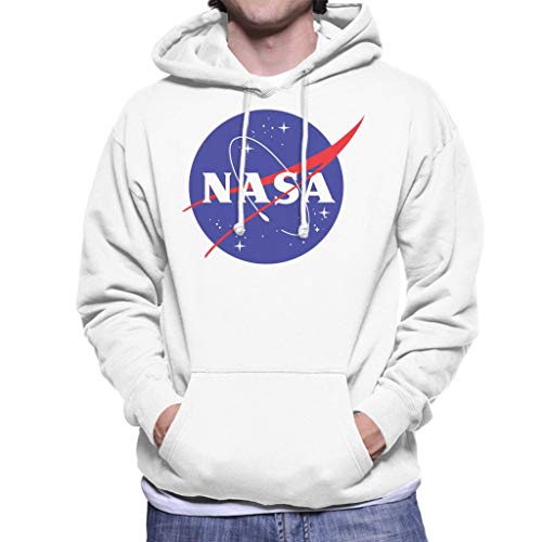 All+Every The NASA Classic Insignia Men's Hooded Sweatshirt White
