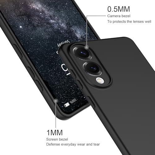 Taneny Silicone Case for Samsung Galaxy S25 Edge, Durable and Stylish Drop Tested Soft Silicone Gel Rubber Slim Fit Shockproof Protection Phone Cover for Galaxy S25 Edge (Black) - image 2